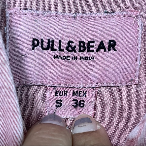 Pull&Bear Men’s Faded Red Button-Down Shirt - Size EU S - Picture 10 of 10